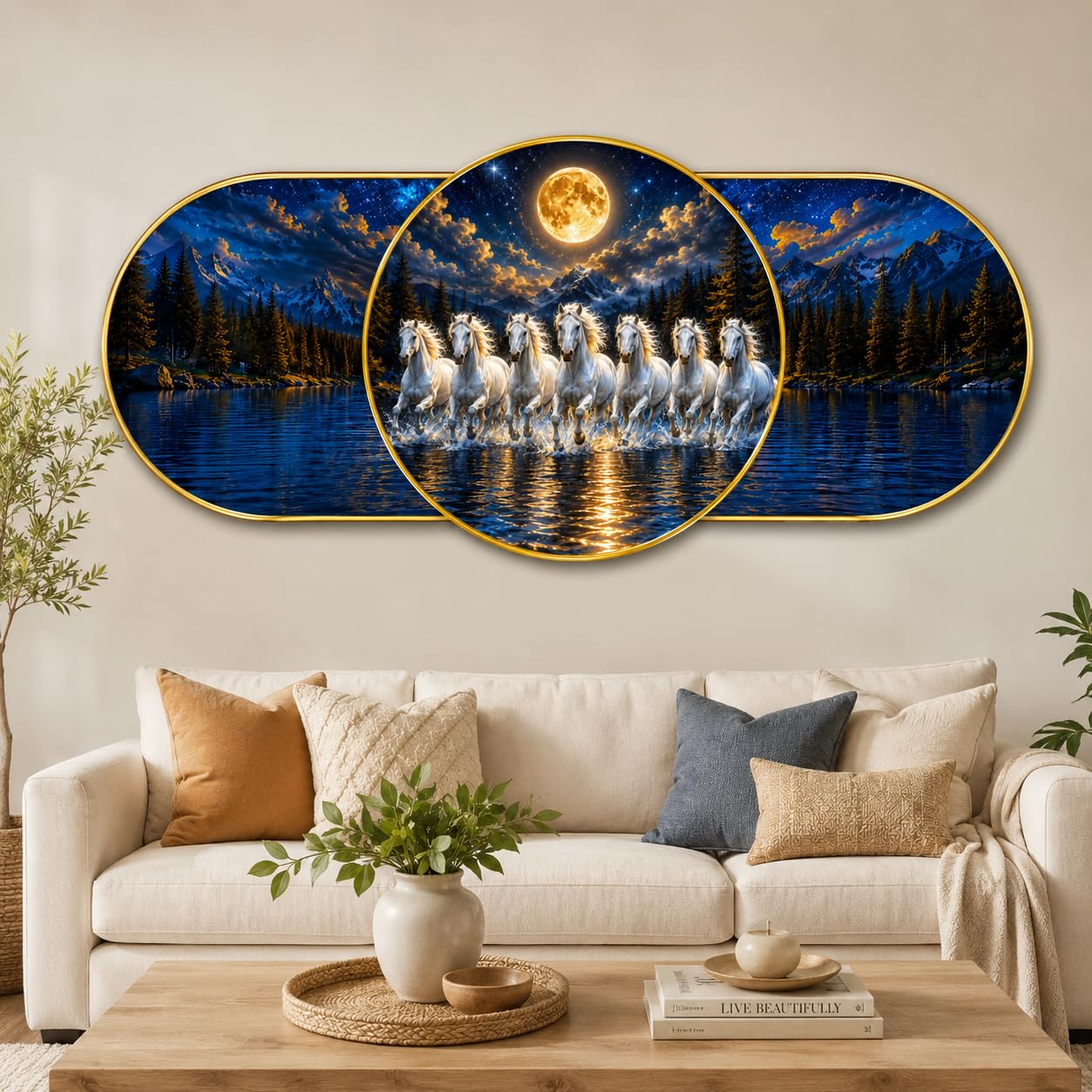 Luxury Deer Wall Painting - Black & Gold Art -10 Luxury Deer Wall Painting - Black & Gold Art -10