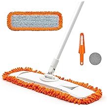 Yıkanabilir Mikrofiber Ped ile Zemin Temizleme i&ccedil;in Toz Paspas - JEHONN Kuru Islak D&uuml;z Paspas, Parke, Laminat, Karo, Mermer i&ccedil;in Ovma Pedi ile