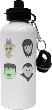 TOOLOUD Four Lil Monsters - Halloween Design Aluminum 600ml Water Bottle - White