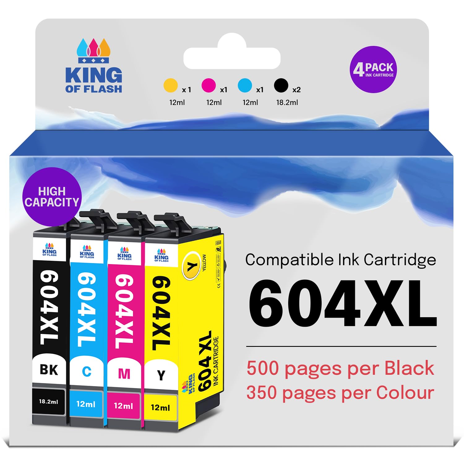 Sponsored Ad – 604XL Ink Cartridges Replacement for Epson 604XL for Expression Home XP-2200 XP-2205 XP-3200 XP-3205 XP-4200 XP-4205, Epson Workforce WF-2910DWF (1 Set)