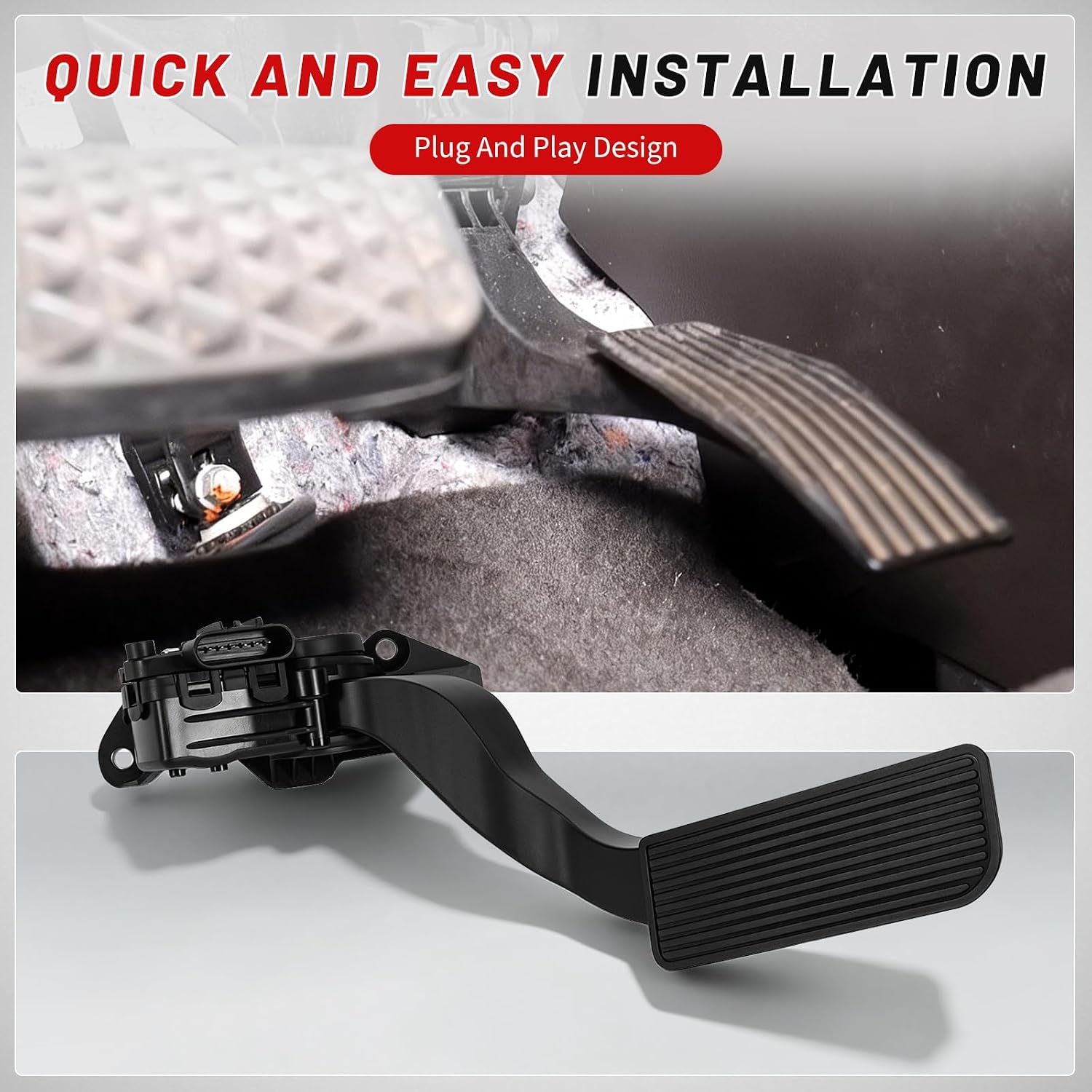 23362231 Accelerator Pedal Assembly Replacement for 2007-2011 Cadillac Escalade, Chevy Silverado Tahoe Suburban Avalanche, GMC Sierra Yukon XL, Hummer H2, Replaces 20972082, 1500 2500 3500