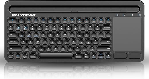 POLYGEAR BTX5050 Stylish Bluetooth Keyboard with touchpad, Multi Device Bluetooth 5.0, Wireless for Laptop, Mobile, iPad with Touchpad,…