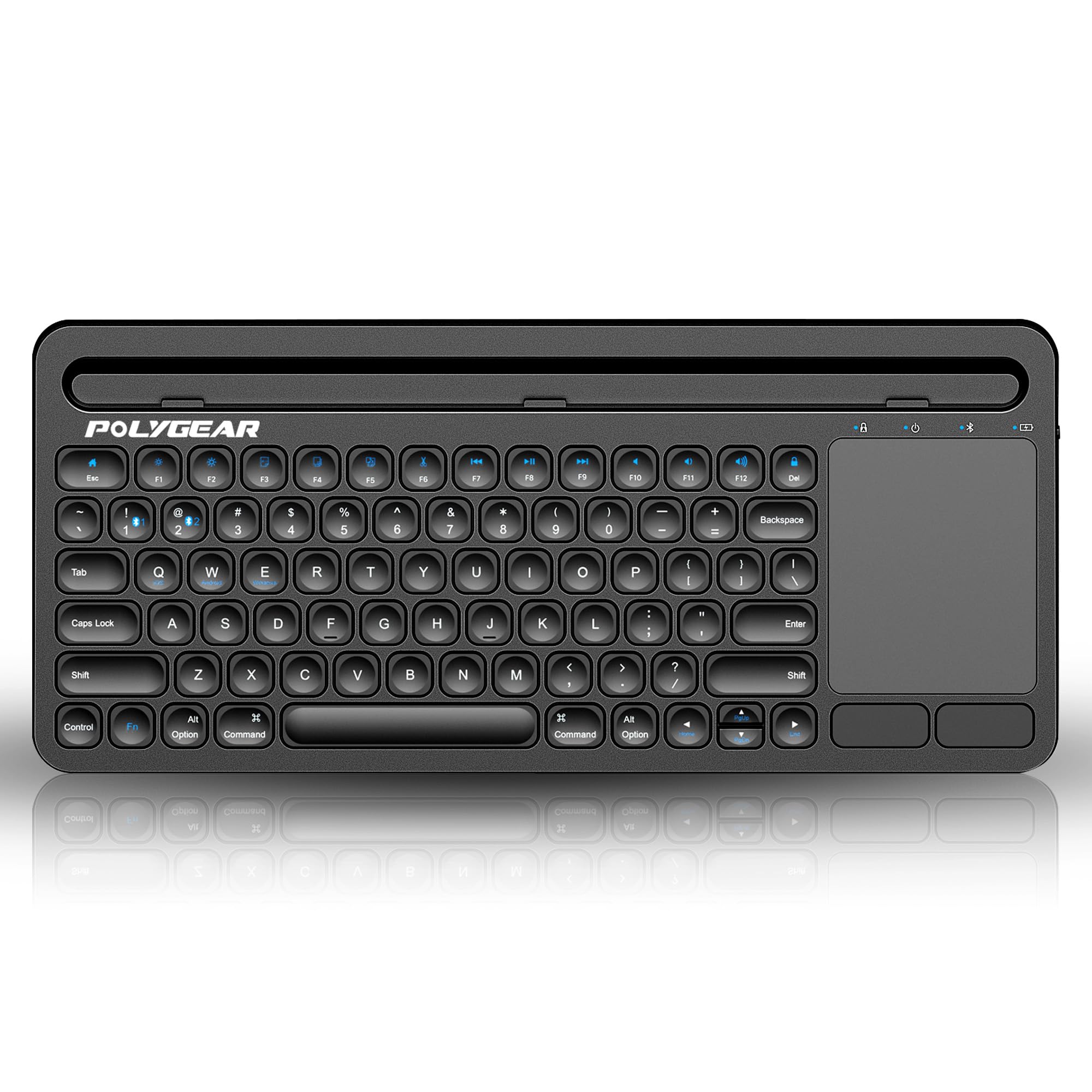POLYGEAR BTX5050 Stylish Bluetooth Keyboard with touchpad, Multi Device Bluetooth 5.0, Wireless for Laptop, Mobile, iPad with Touchpad, Rechargeable and Portable, Type-C Charging (B0BS6VH4HJ) Amazon Price History, Amazon Price Tracker
