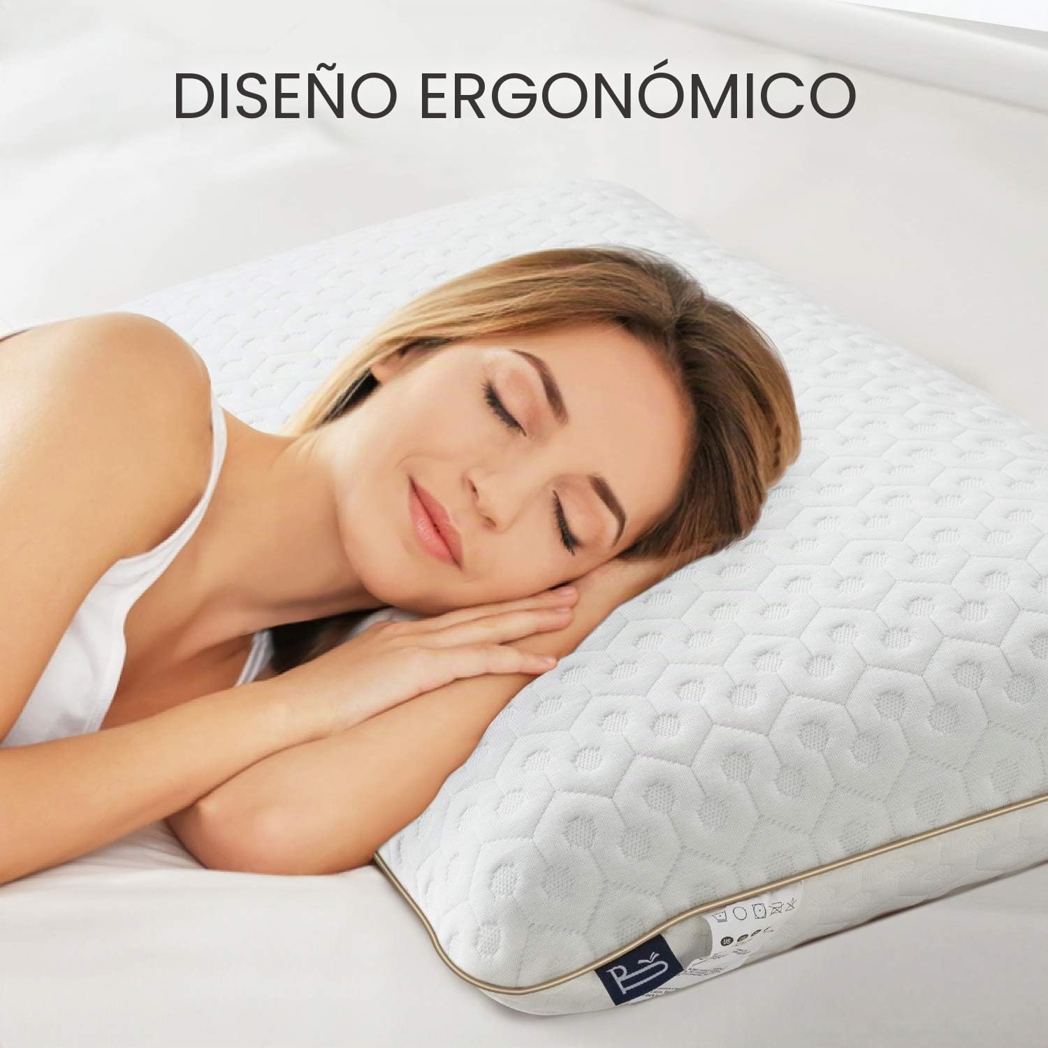 BedStory Almohada de Espuma viscoelástica, Almohadas de Gel refrescante para Dormir, Almohada Suave de Apoyo de firmeza Media para Dormir de Lado, Boca Abajo, Espalda, diseño ventilado, Funda