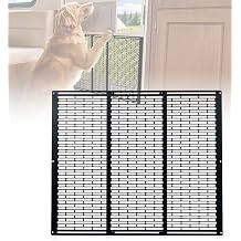 RV Screen Door Protector Heavy Duty Camper Screen Door Guard w/Screw Mount Powder-Coated Pet-Resistant Mesh Prevents Dogs Scratching, Screen Protector for RV Entry Doors Patent Design