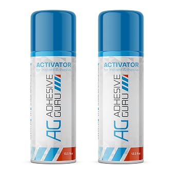 Adhesive Guru CA Glue Accelerator Spray 2 x 13.5 fl oz Aerosol Activator for Super Glues - It is not a Glue by Itself - 2 Pack