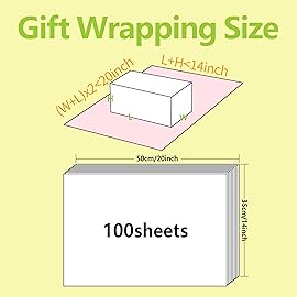 Bobobag 100 Sheets 20X14 Pink Tissue Paper Bulk for Gift Bags,Valentins Gift Wrapping Weddings Birthday Arts Craft Party Favor Decoration (Pink)