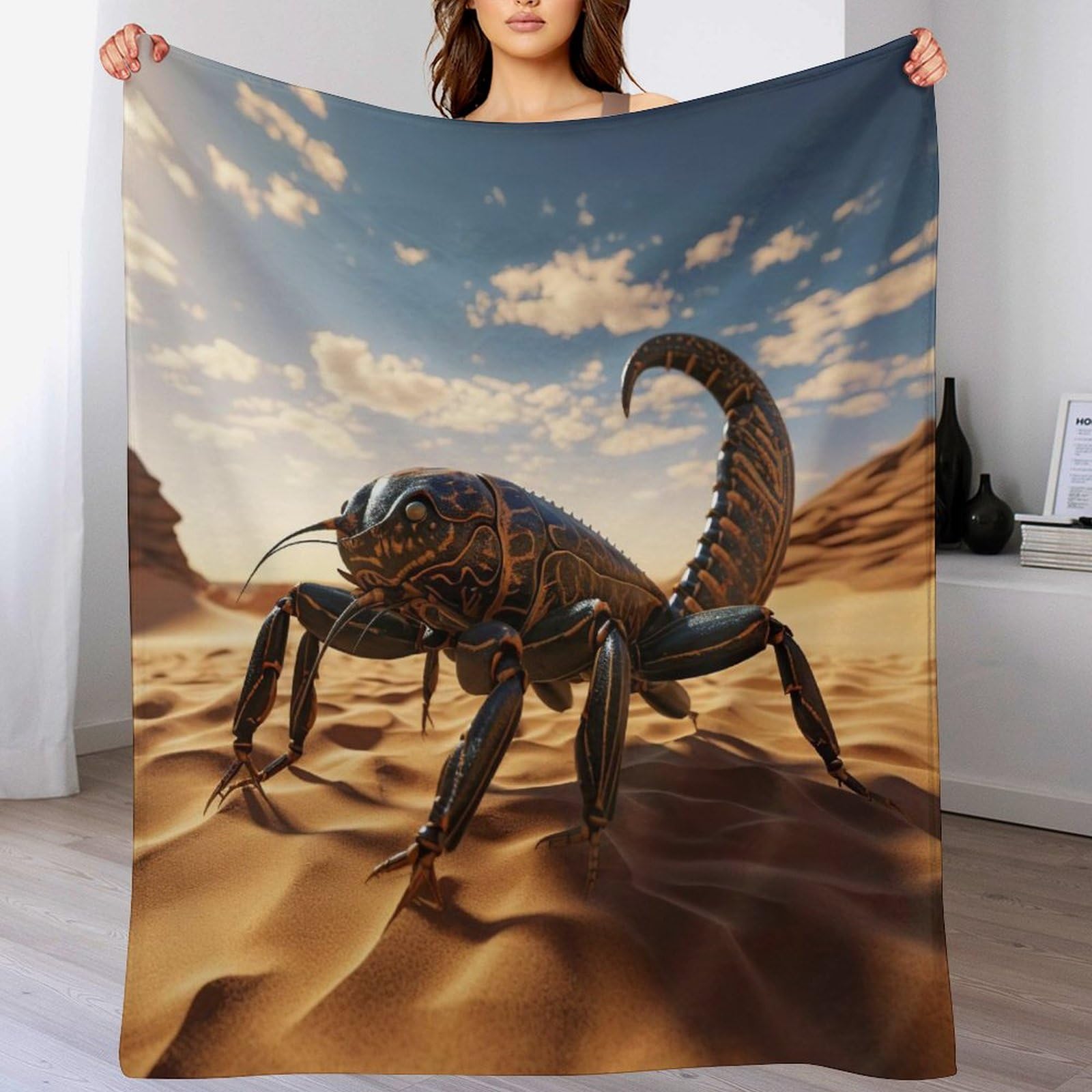 Couverture scorpion douce pour vos soirées cocooning devant la télé ou vos moments de lecture