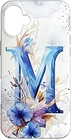 Vista 22 de Funda floral para iPhone 16 Morning Glory September Birth Flower Initial Letter M