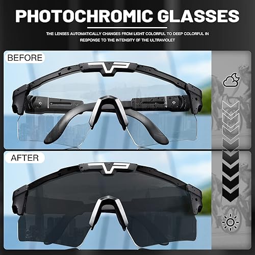 Miniatura 3 de KAPVOE Gafas de ciclismo fotocromáticas Gafas de sol deportivas de bicicleta de montaña Gases transparentes MTB Gafas hombres mujeres Bicicletas