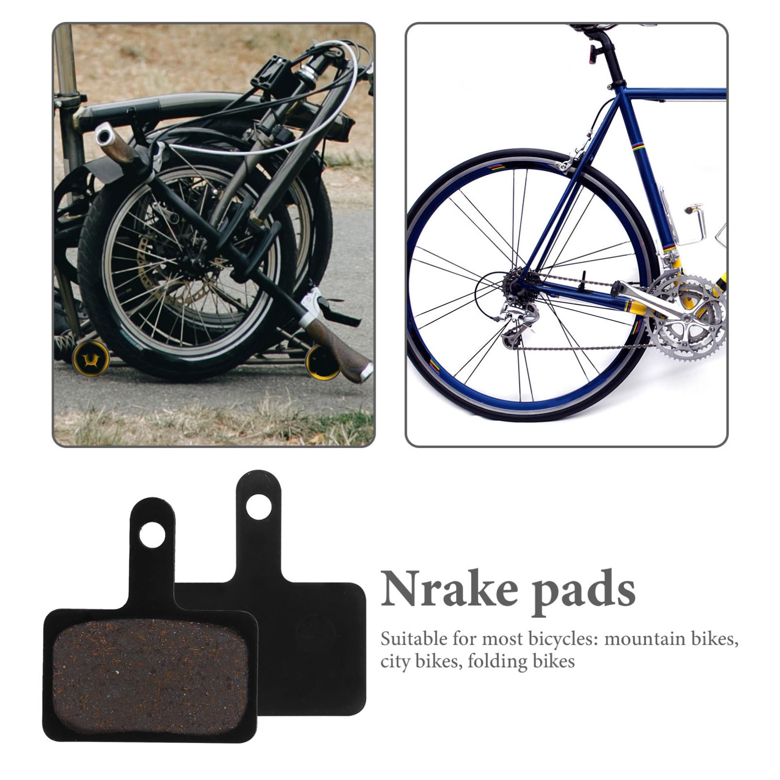 Toyvian Pastiglie Disco Semi Metalliche per Biciclette Dissipazione Calore Adatte per Mountain Bike e Scooter Resistenti e Silenziose Prestazioni Frenata Potenti