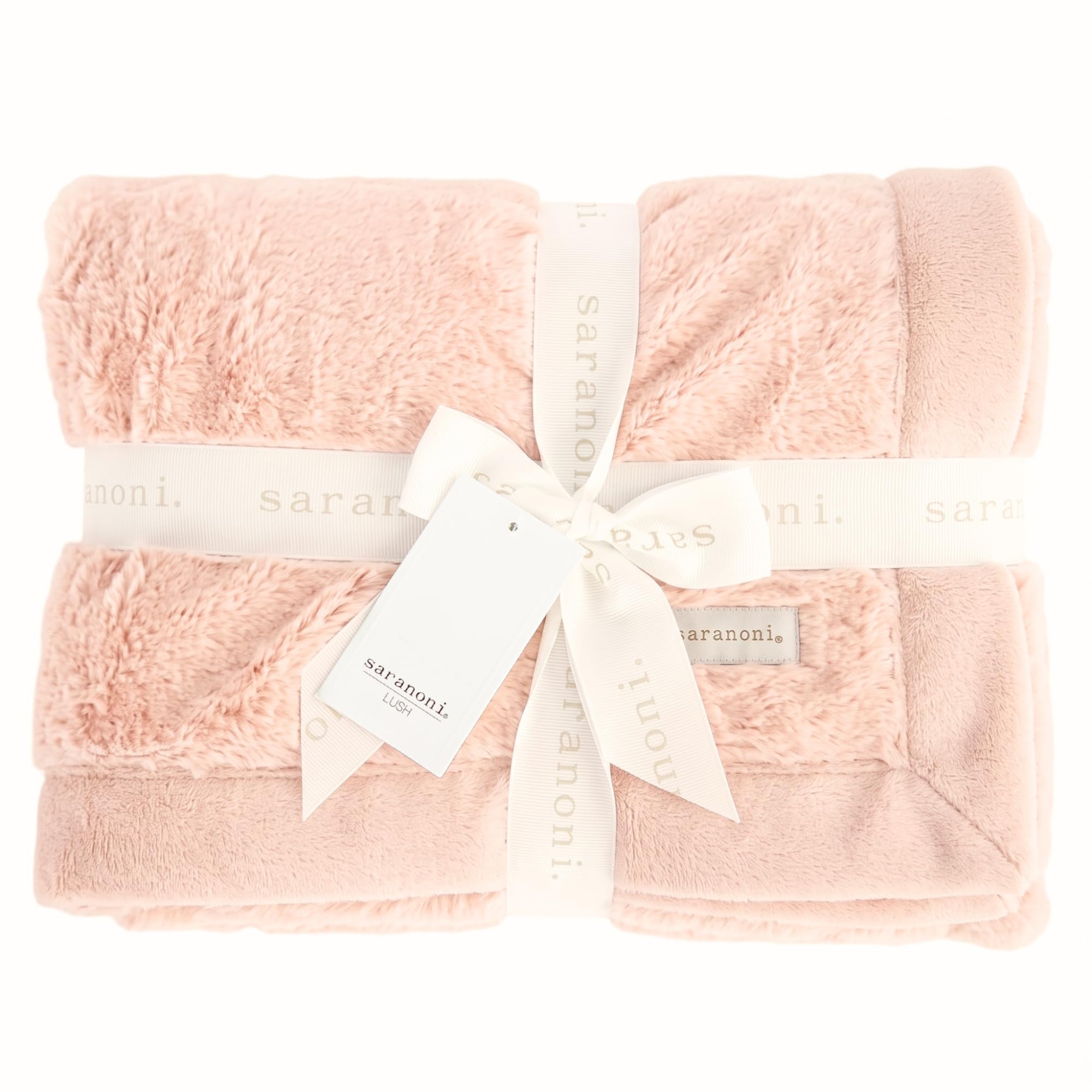 Saranoni Luxury Lush Kids Blanket | Ultra-Soft &amp; Cozy Plush Comfy Blankets for Kids &amp; Teens | Peach Blush - 40” x 60”