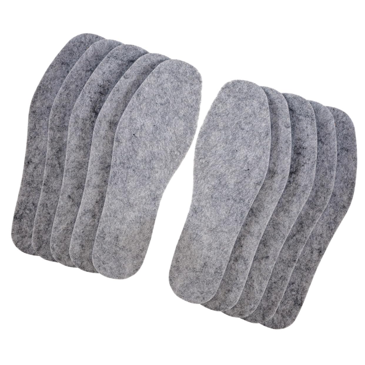 FRCOLOR 5 Pairs Wool Felt Insole Winter Boot Inserts Shoe Insoles Women Breathable Shoe Fleece Insoles Warm Insoles Wool Felt Inserts Shoe Inner Pads Warm Shoe Wool Boots for Shoes Women's