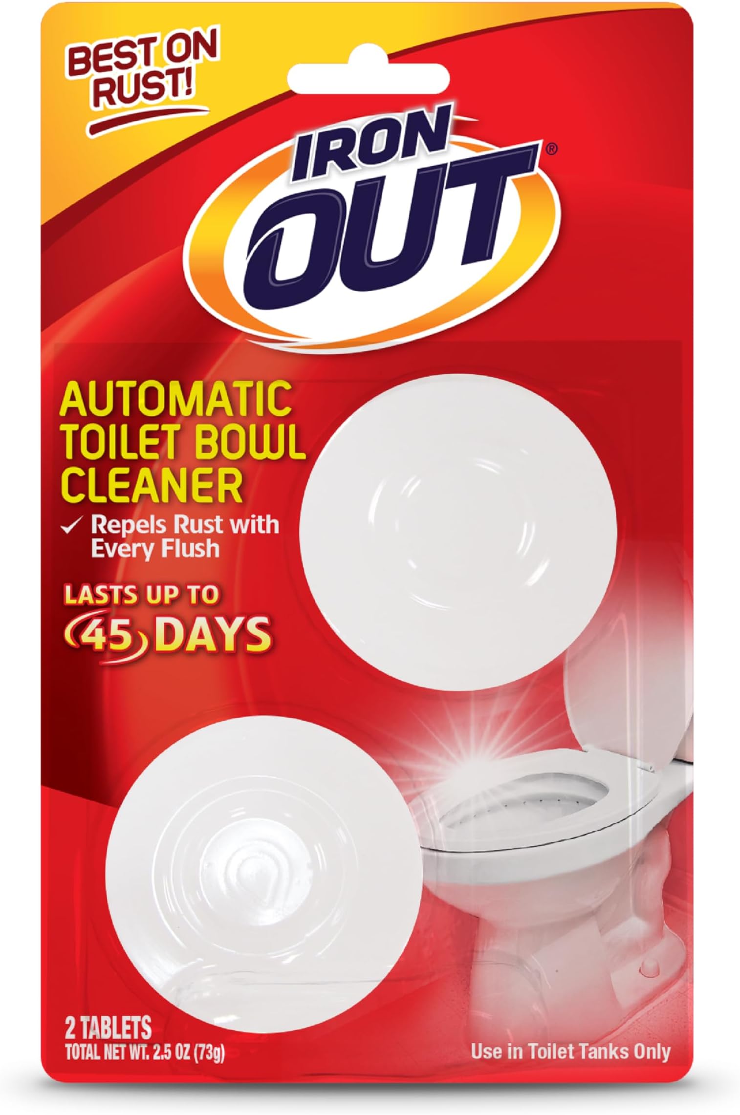 Automatic Toilet Bowl Cleaner, Repel Rust and Hard Water Stains with Every Flush, Household 2 Tablets