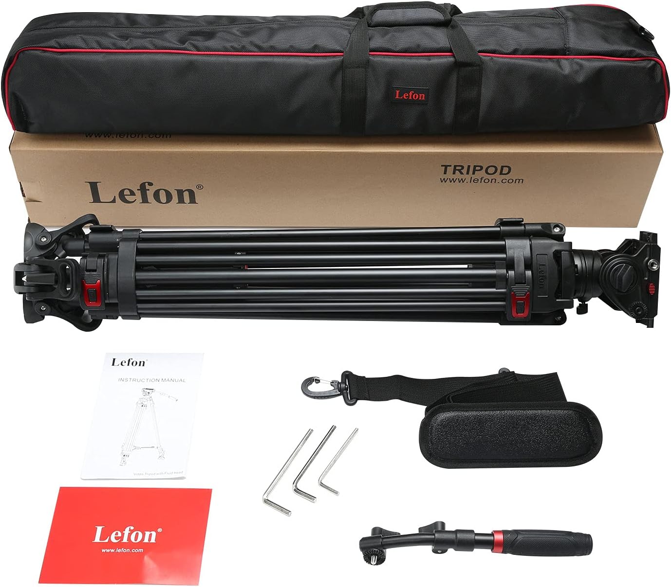 Amаzоn Crаzу 🔥 Dеаlѕ Heavy Duty Video Tripod Kit 75 inch Professional Camera Tripod with Fluid Head Adjustable Mid-Level Spreader Max Loading 17.6 LB for DSLR Camcorder and Cameras