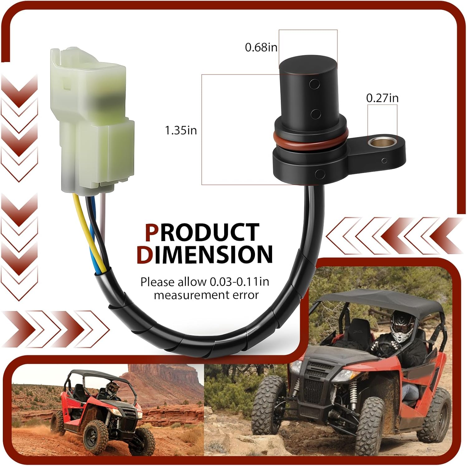 Cam Timing Sensor for Arctic Cat Wildcat Trail 700 Wildcat Sport 700 2014-2020 3306-821