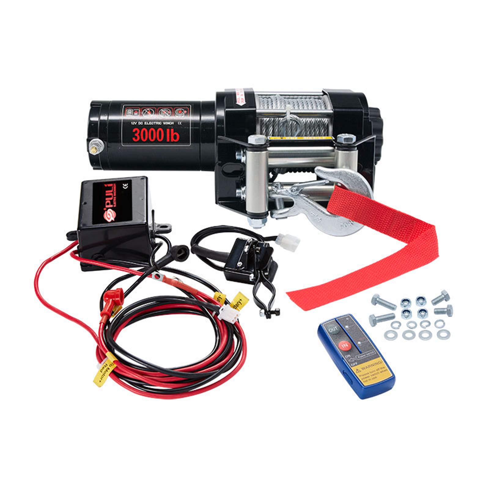 Buy 3000 LBS(1360 Kg) Electric Vehicle Winch,12V Electric Recycling