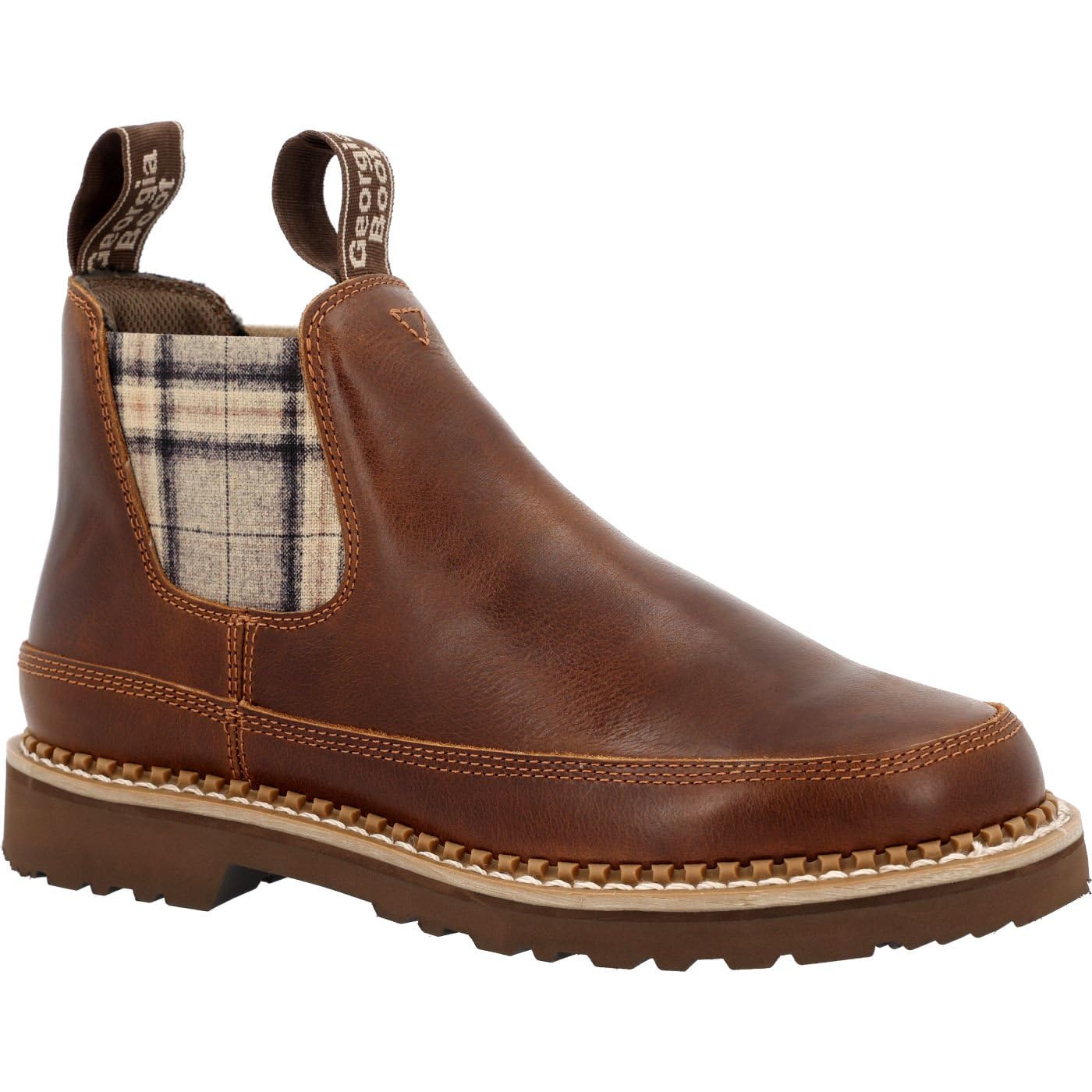 Georgia Boot Womens Plaid Chelsea Romeo Shoe