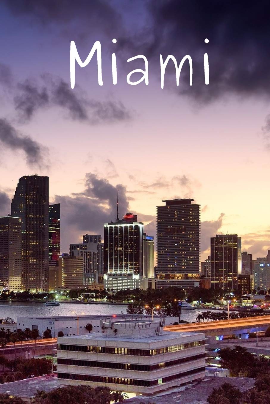 MIAMI: Travel City of USA Diary Journal Composition Notebook Novelty Gift for Your Friend,6"x9" 100 Pages Lined Blank White Papers