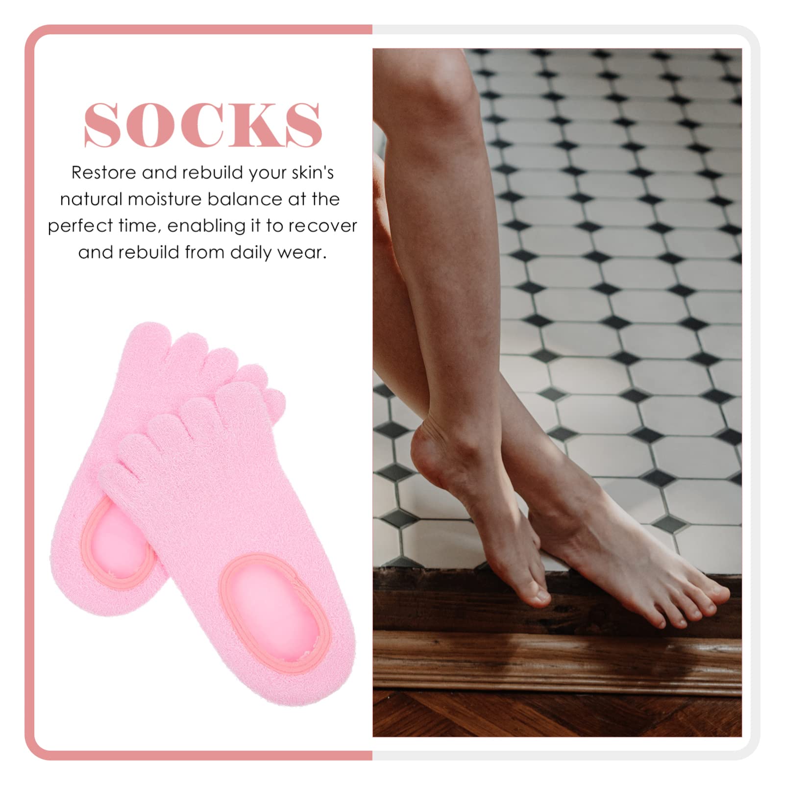 LIFKOME 1Pair Moisturizing Gel Foot Socks Spa Cover for Dry Skin Treatment Essential Oil Care for Feet Durable and Portable Foot Care Supplies for Home Pedicure