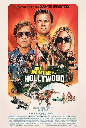 Once Upon a Time in Hollywood - Pósteres de película - Medidas 24 x 36 pulgadas (Brad Pitt - Leonardo DeCaprio - Margot Robbie - Al Pacino)