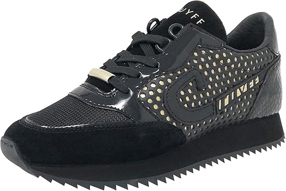 Cruyff Parkrunner Perfo zwart goud sneakers dames : Amazon.fr: Chaussures  et Sacs