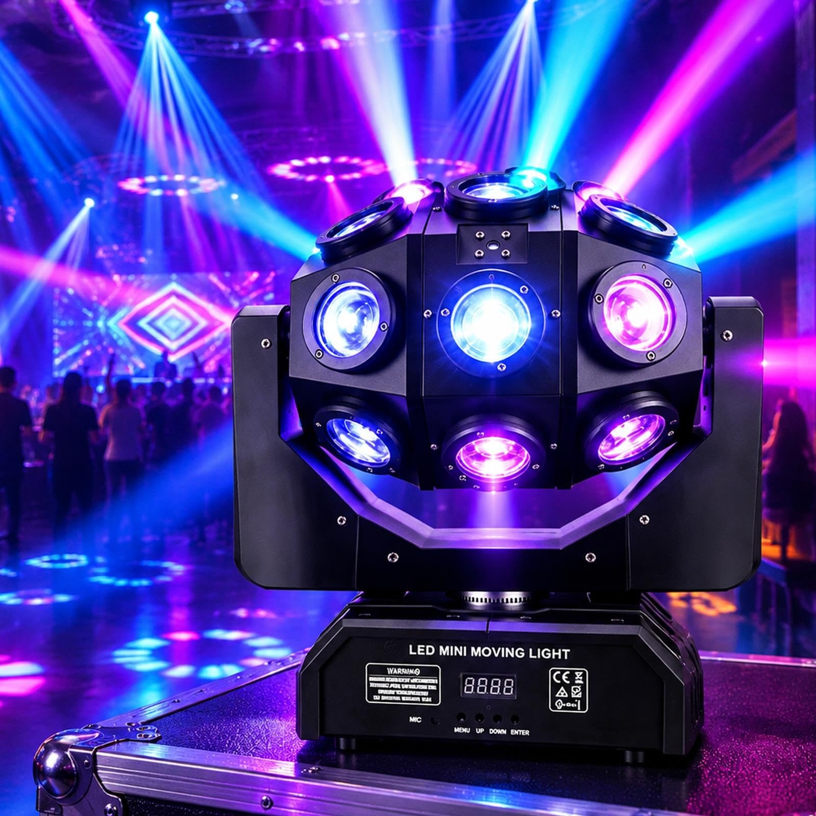 Światło sceniczne z ruchomą głowicą o mocy 180W, 18 diod LED RGBW