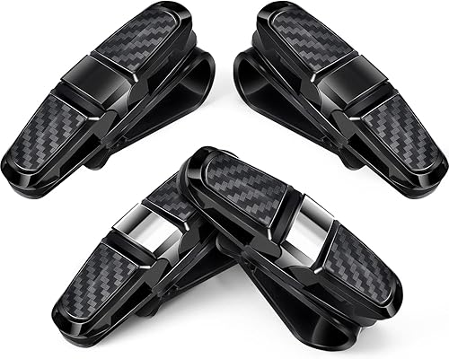 Miniatura 1 de Boao - 4 soportes para lentes de sol que se colocan en la visera del automóvil soporte para lentes de sol soporte para lentes clip de doble extremo