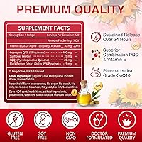 Vista 2 de NATURE TARGET CoQ10-400mg Plus PQQ con vitamina E y aceite de oliva orgánico - Coenzima-Q10 con BioPerine - Antioxidante de alta absorción