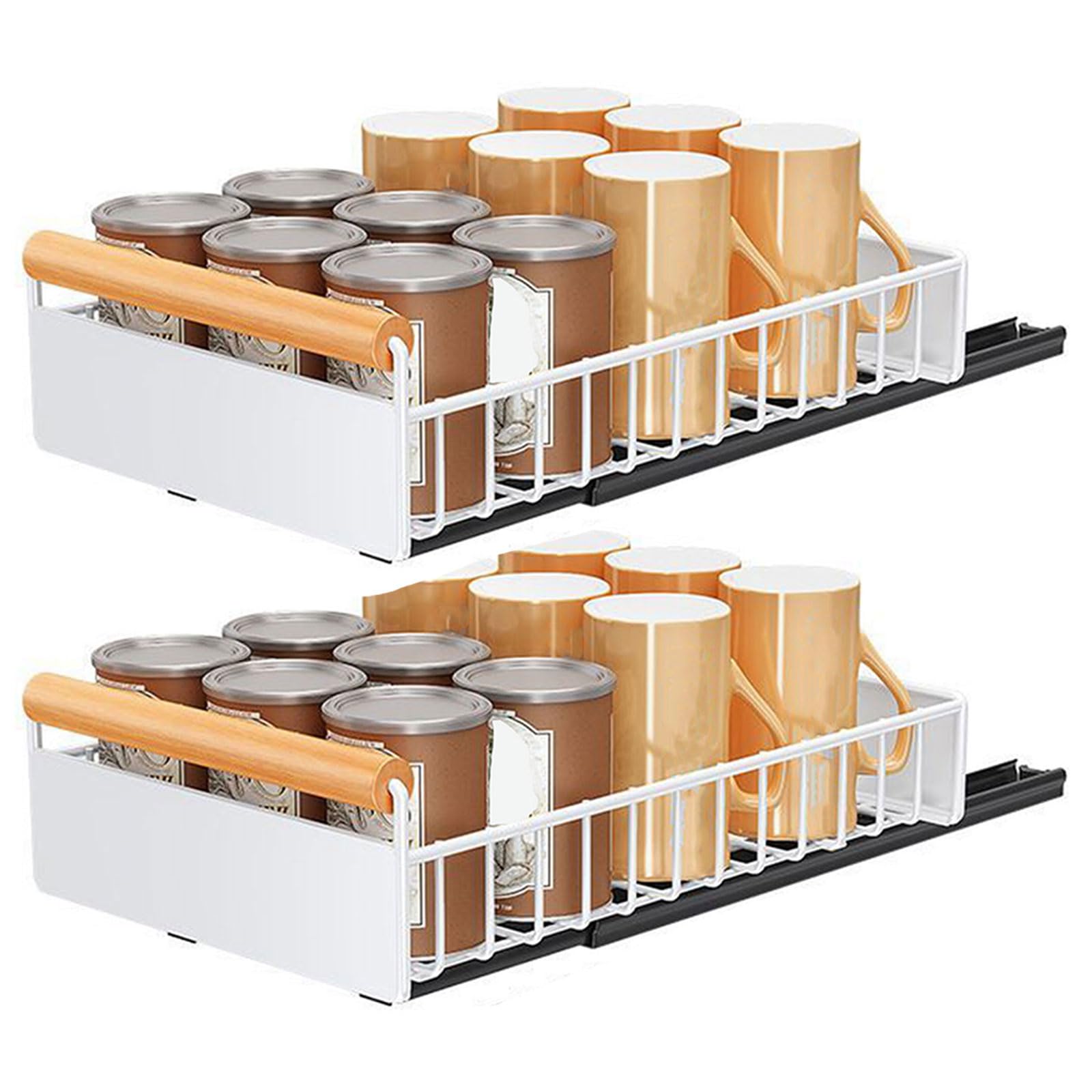 Étagère à épices coulissante pour placard encombré avec plateau d'égouttement