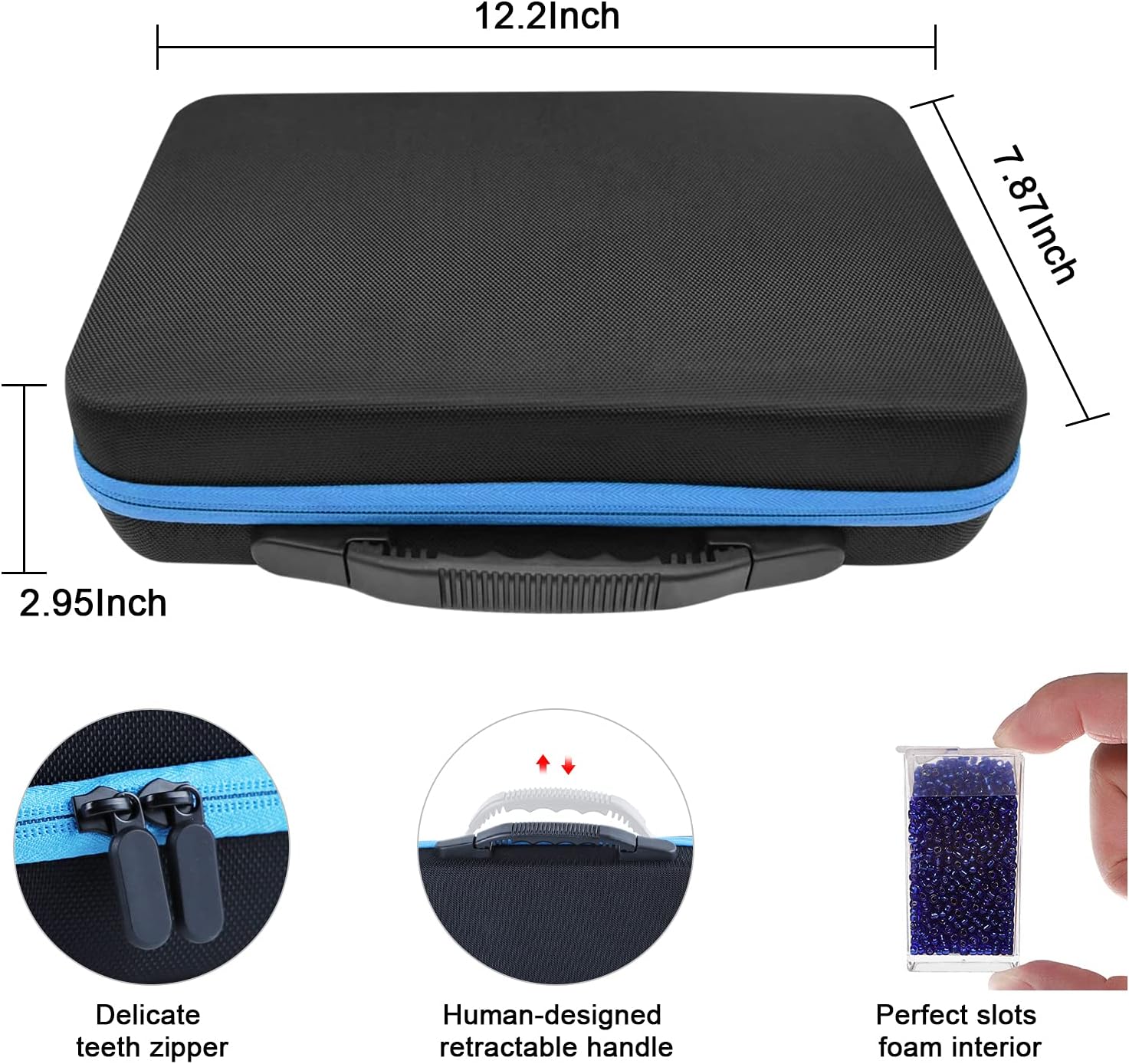 80 Slots Diamond Painting Storage Containers,Diamond Storage Box with Tools,Diamond Painting Accessories kit,Portable Bead Storage Container.