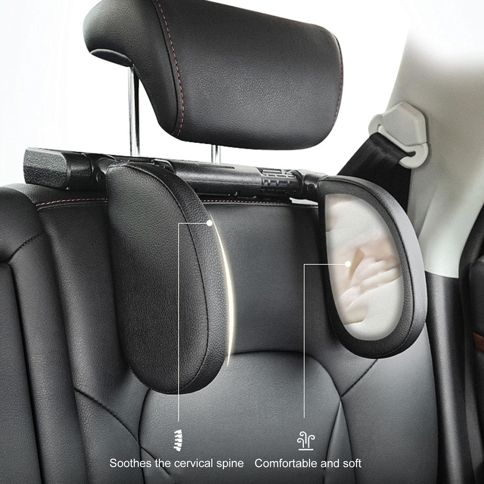 Cuscino poggiatesta per seggiolino Auto, Supporto per Collo Regolabile Proteggi Cuscino per Collo, Morbido e Confortevole, Facile da installare, salvaspazio, Adatto a Tutti i Tipi di sedili di esten