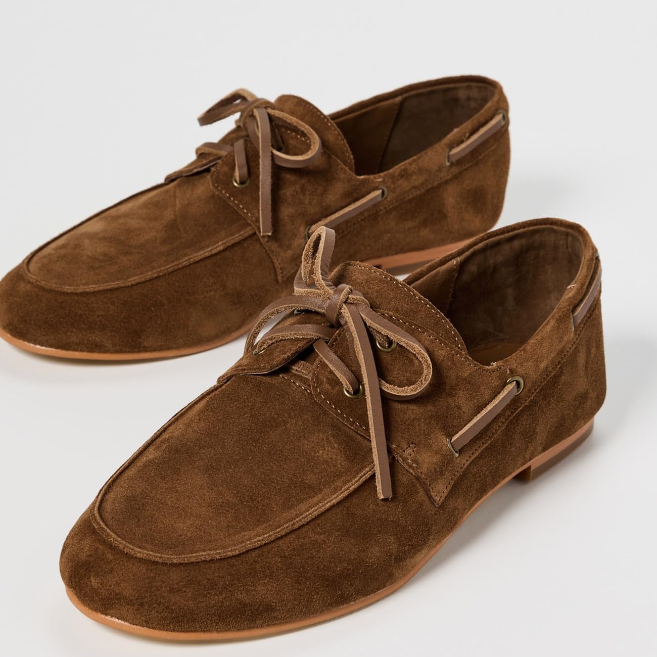 Women's Boat Shoes Lace Up Cute Bow Tie Loafer Shoes for Women Closed Round Toe Flat Shoes for Casual Daily Wear - Image 3