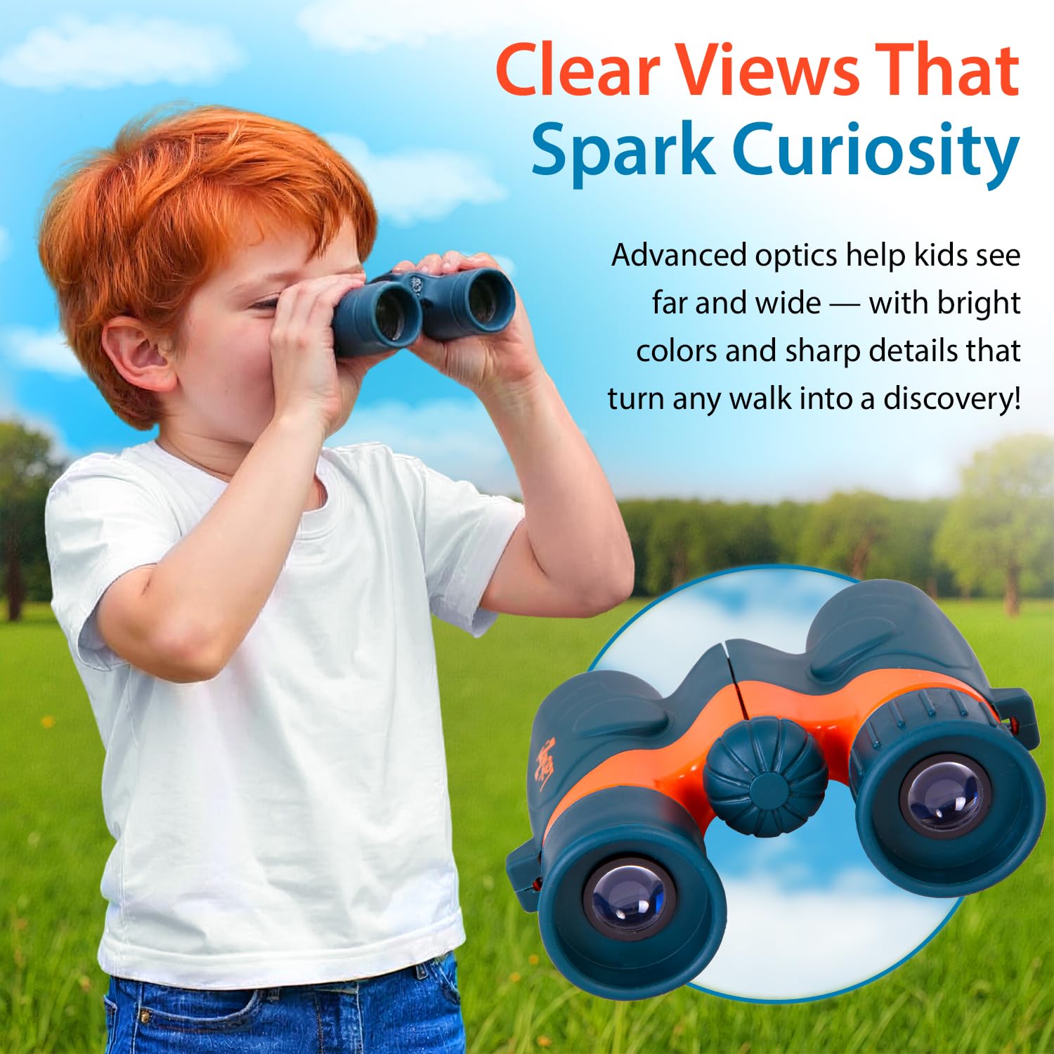 Levenhuk LabZZ B2 6x21 – Binocolo Compatto per Bambini dai 3 ai 7 Anni – Regalo Giocattolo Perfetto – Leggero e Ideale per Birdwatching Campeggio Escursioni Safari e Giochi all’Aperto
