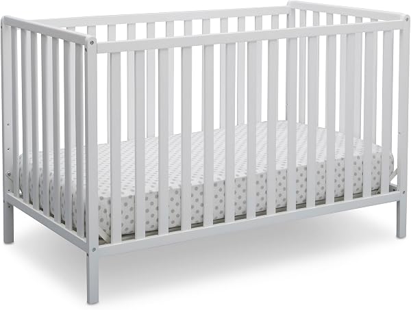 Delta Children Heartland 4-in-1 Convertible Crib in Bianca White