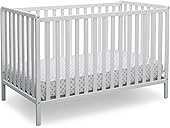Delta Children Heartland 4-in-1 Convertible Crib - Greenguard Gold Certified, Bianca White