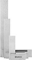 Groz 01113 Machinist Square Set, 3-Piece Precision Steel Squares - Hardened Blades, Accurate Angles for Workshops