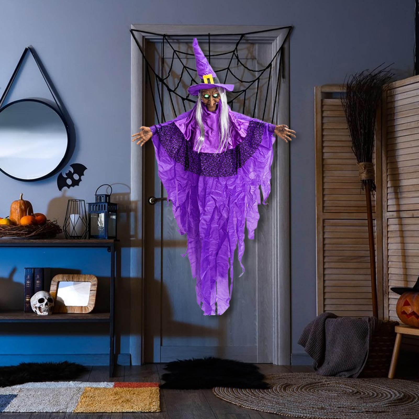 Dekoracja Halloweenowa Animowane Latające Ozdoby | Dekoracje Domowe na Halloween Do Trawnika Podwórka Ogrodu Ganku Tarasu Karnawału Spotkań Świątecznych
