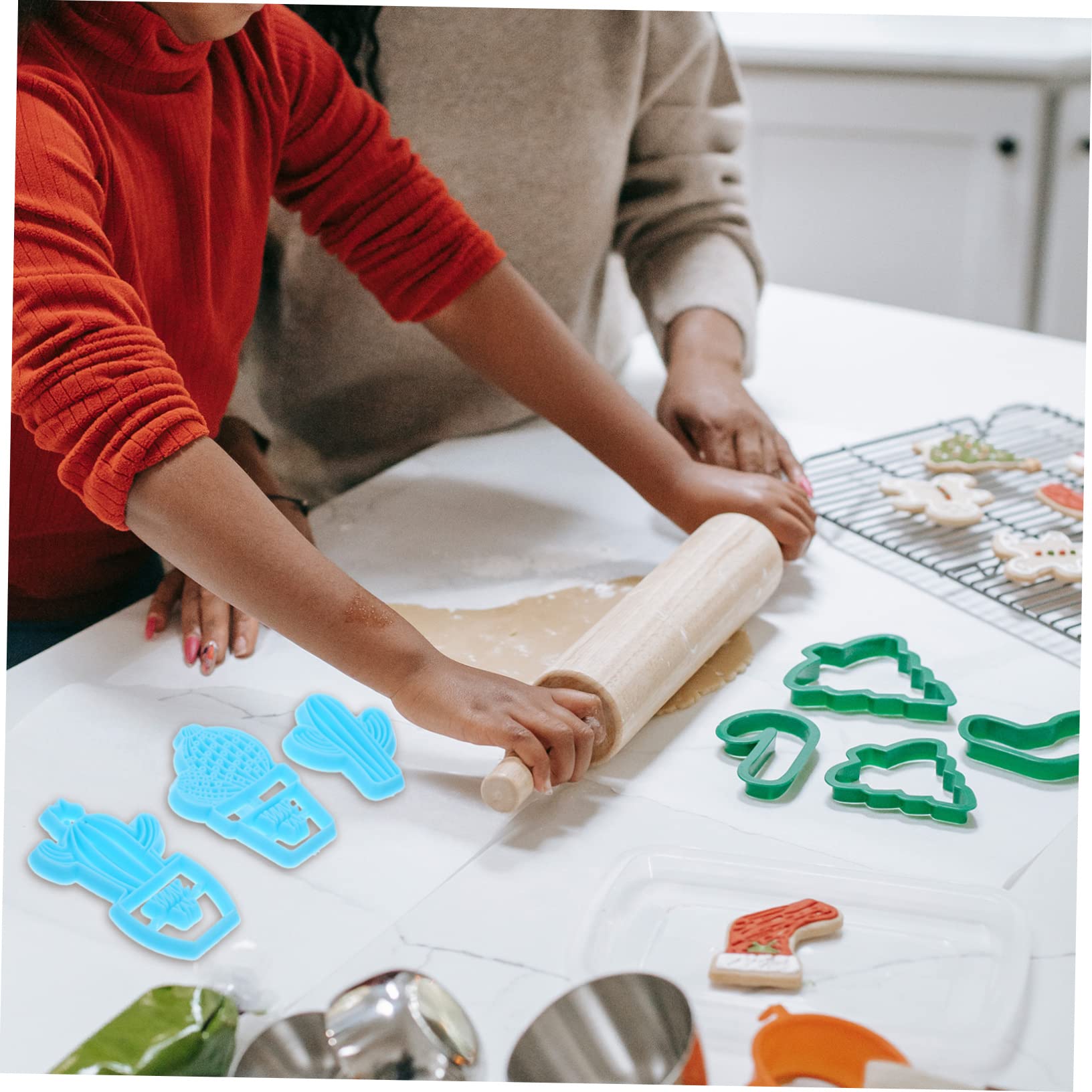Ciieeo 5 Ensembles Moule À Cactus Gommeux Gondoler Kit De Moules À Biscuits Originaux Kit De Moules À Cookies Pour Occasions Spéciales Emporte-pièces En Métal Fondants 6 Pièces * 5