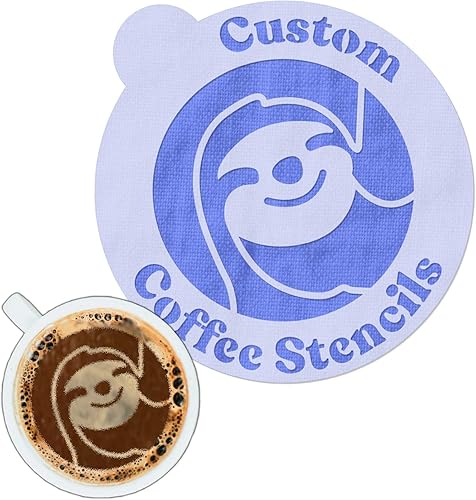 Stencil Stop - Plantilla de café personalizada - personalizable para logotipos de negocios, rostros, imágenes - 14 Mil plástico Mylar (3.5 x 3.5