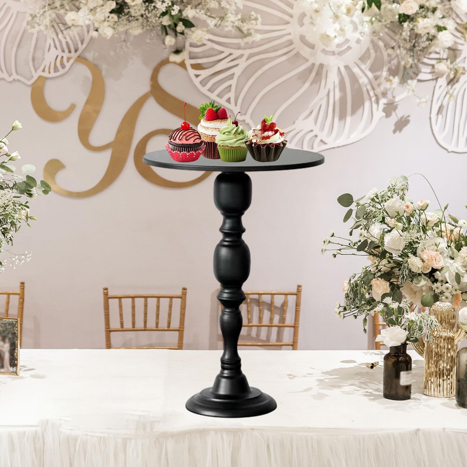 Soporte para Pasteles, Soporte para Cupcakes, Bandeja de Servir, Expositor de Mesa de Postres para Celebraciones de Cumpleaños, Black 30x42.5cm, Individual
