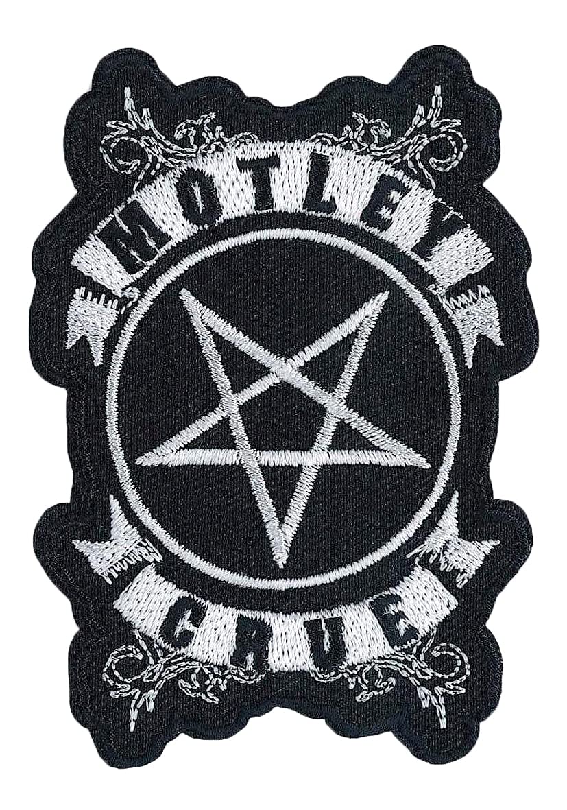 C&D Visionary Motley Crue Ribbons Patch, Black, White
