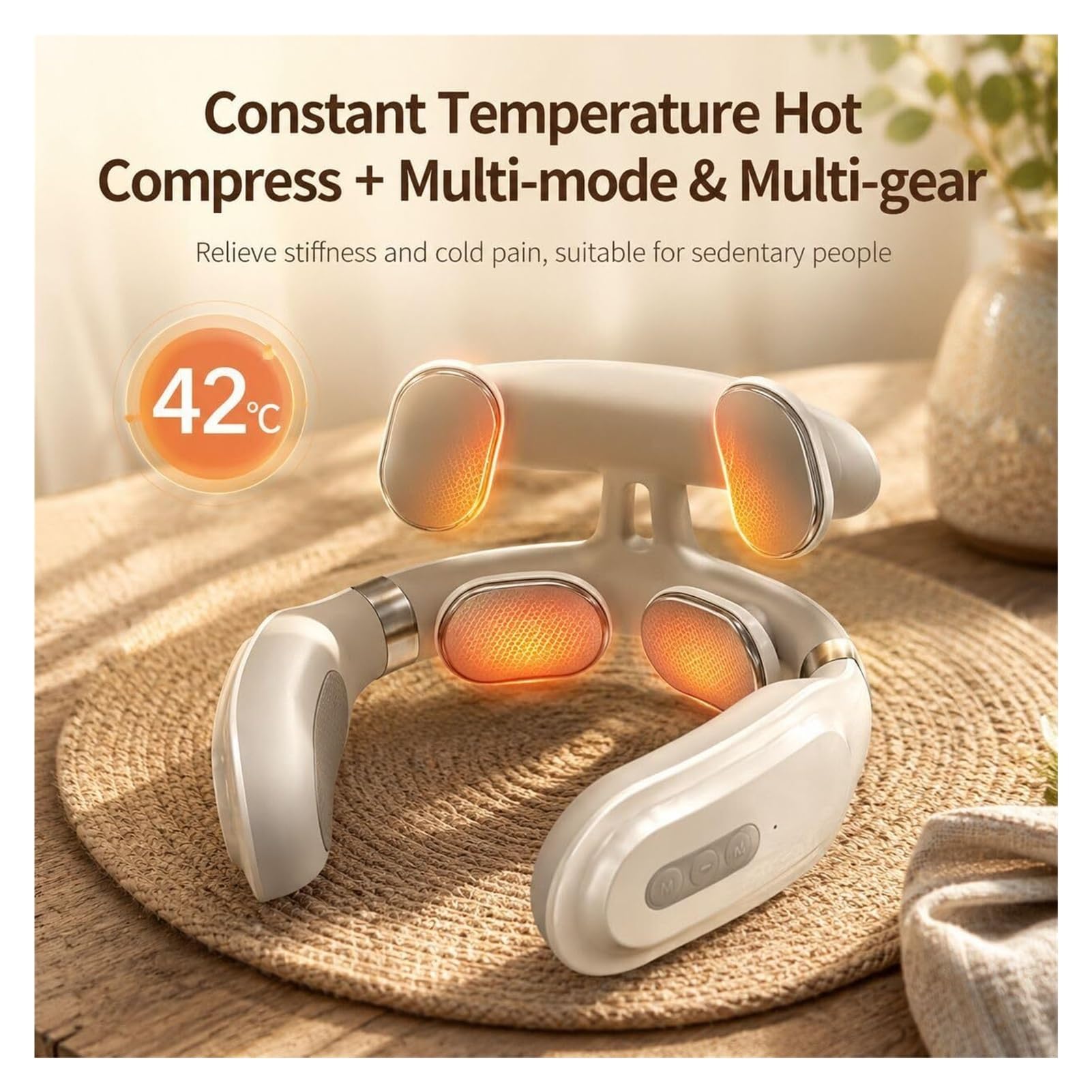 Masseur Cervical Rechargeable à 4 Têtes
