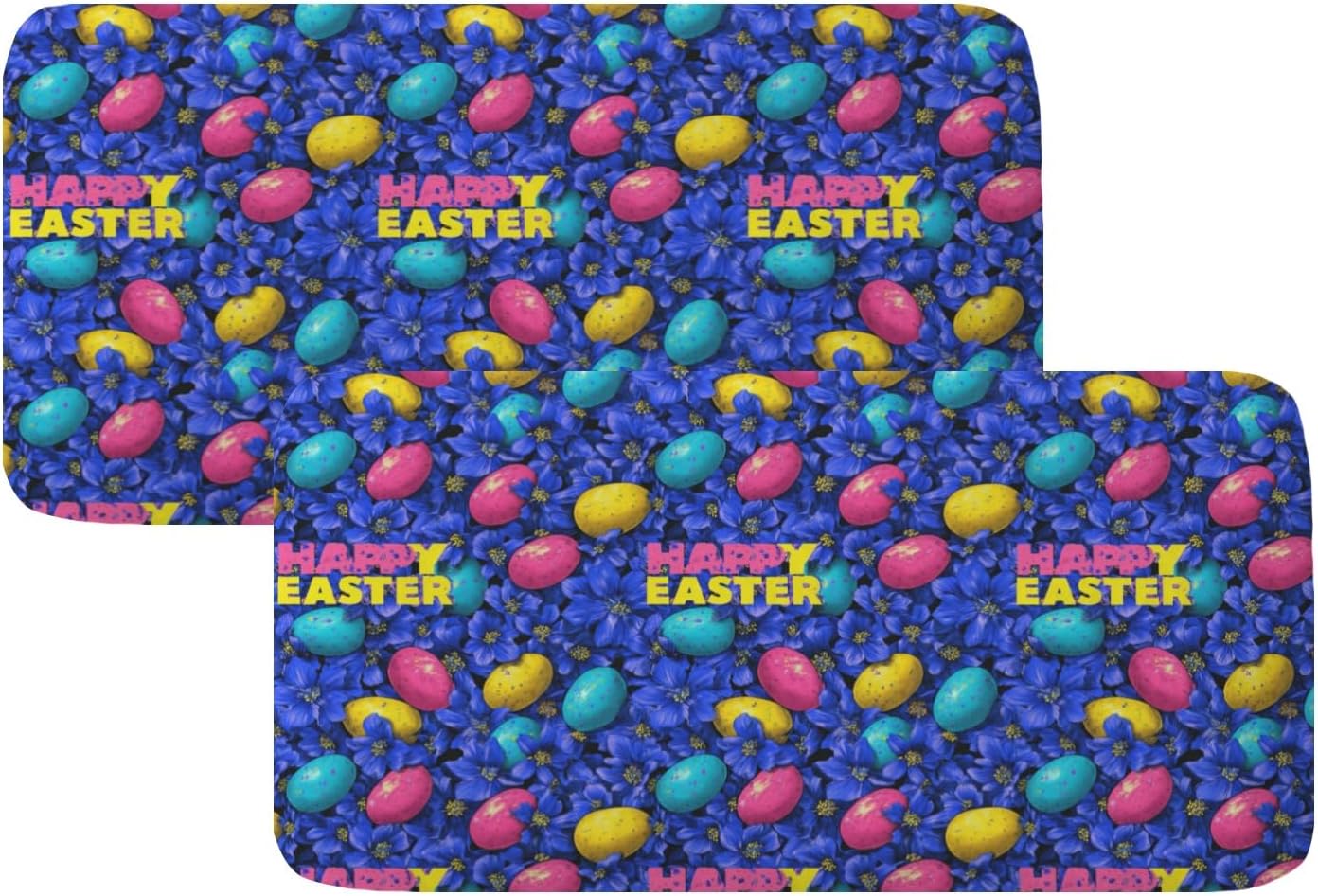 Vibrant Easter Bloom Blue Loveseat Covers Couch Covers for 2 Cushion Couch, 2-Piece Stretch Sofa Slipcovers Anti-Slip Washable Furniture Protectors for Dogs Pets