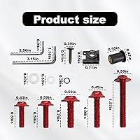 Vista 2 de 177 Pcs Red Fairing Bolt Kit M5 M6 Motorcycle Windscreen Screws Compatible Aluminum Fasteners for Motorcycle Fairing Screws Fairing Bolts Nut Clips