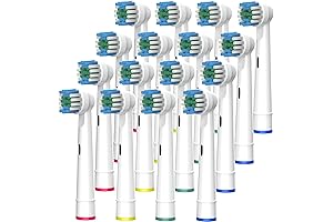 Electric Toothbrush Replacement Heads 16-Pack: Compatible Oral-B Brush Head Replacements