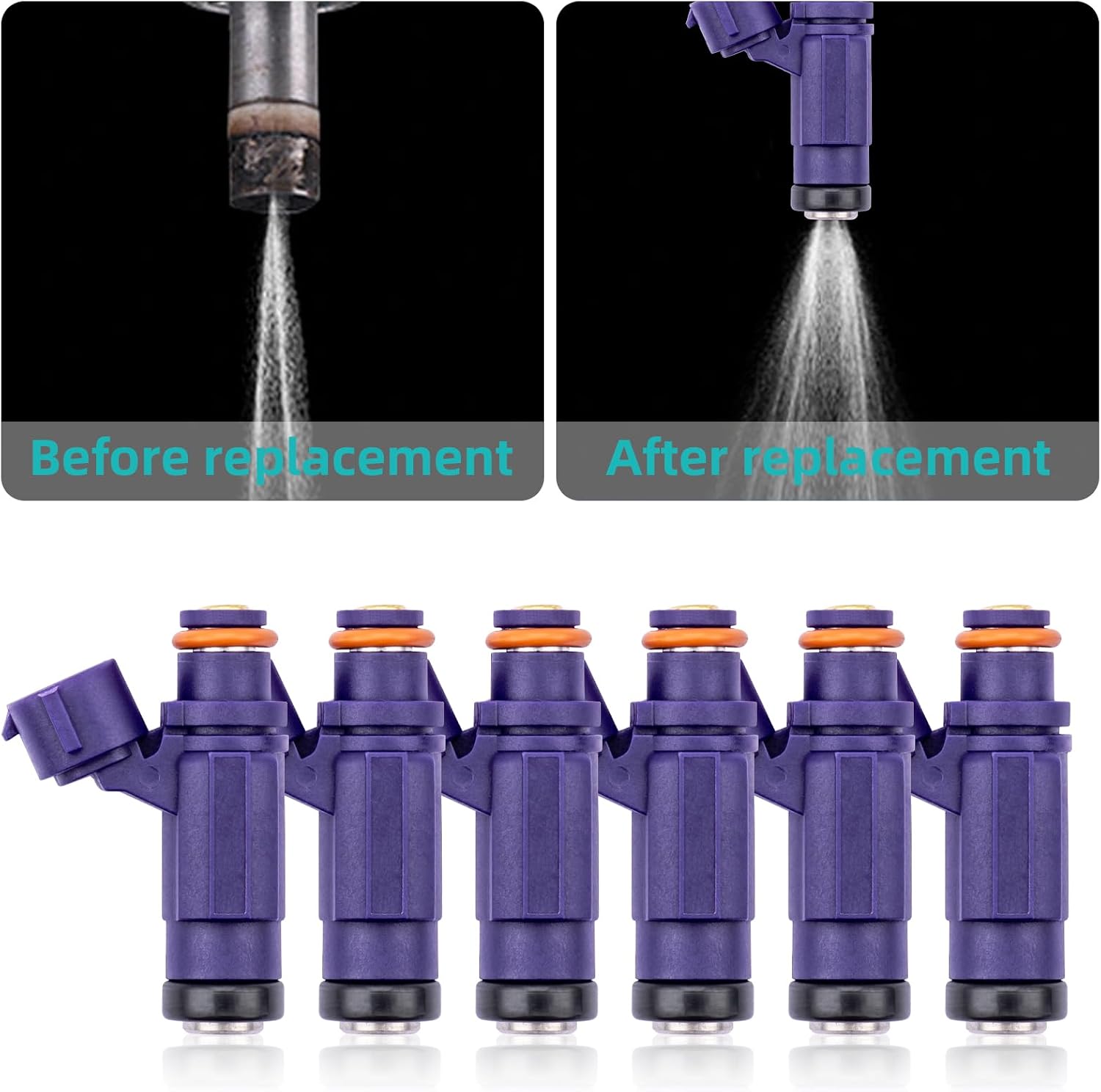 AULINK 2 PCS Fuel Injector EAT259 49033-2060 490332060 Compatible with KAWASAKI 2009-2017 MULE 4000 4010 2009 2010 2011 2012 2013 2014 2015 2016 2017