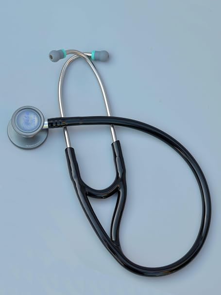 Dual Head Cardiology Stethoscope Black