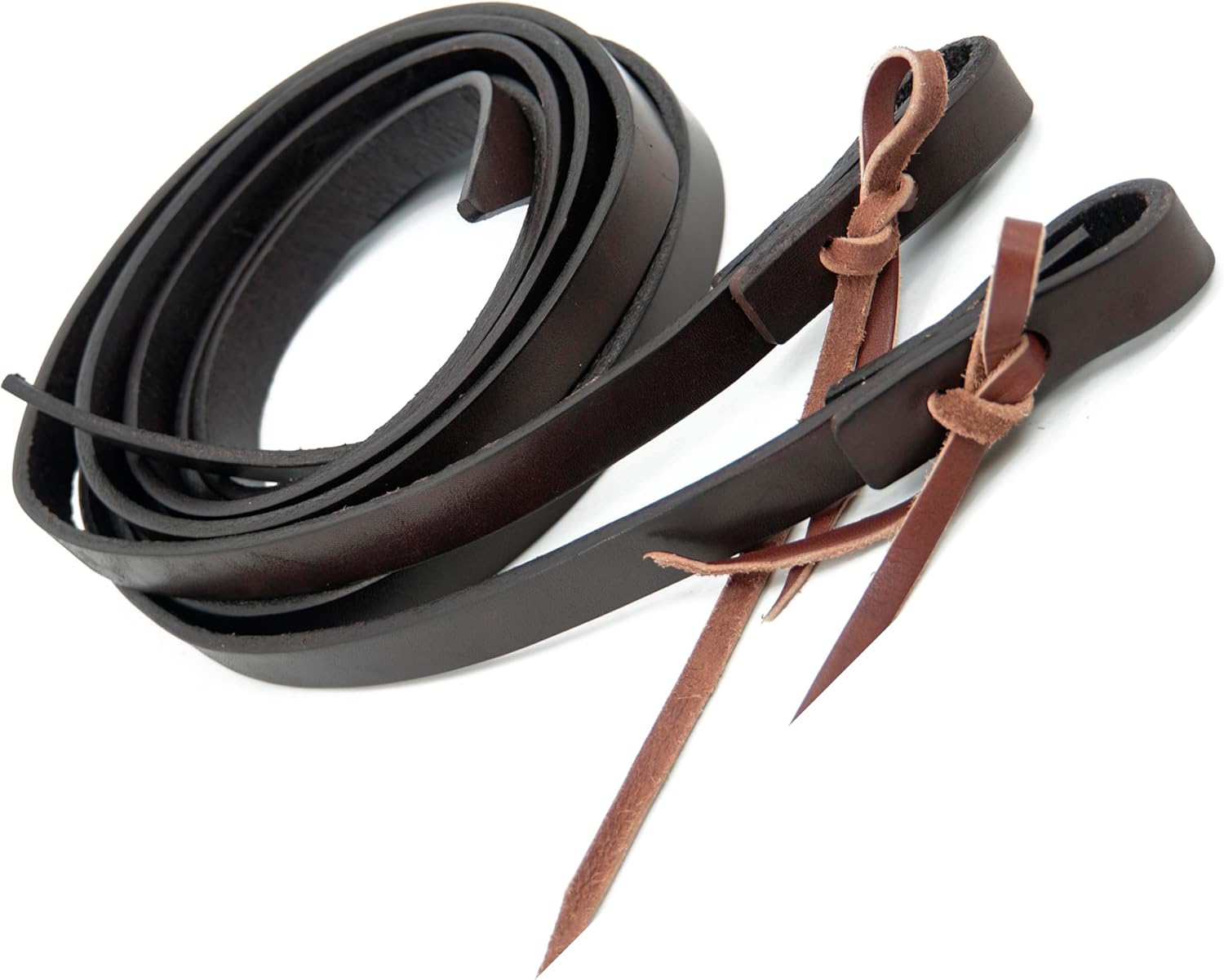 Heavy Harness Split Reins, Working Tack Leather Rein, 5/8" x 7'