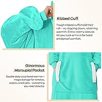 Vista 5 de yescool - Cobija con capucha, sudadera de franela de forro polar sherpa para adultos, mujeres y hombres, talla única